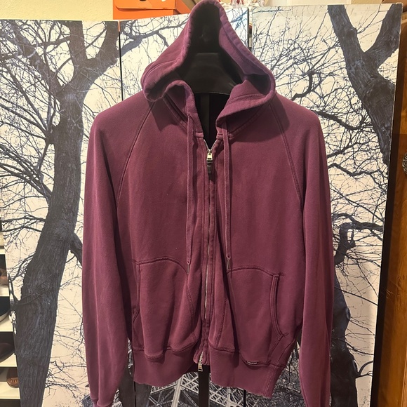 Tom Ford Grape/Purple Full 2-Way Zip Hoodie - Picture 2 of 6